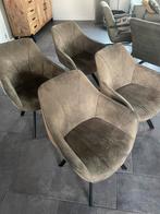 4 eetkamerstoelen olijfgroen Bas van de leen bakker, Huis en Inrichting, Stoelen, Gebruikt, Overige kleuren, Ophalen of Verzenden