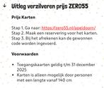 4 keer een heat karten bij zero55, Tickets en Kaartjes, Kortingen en Cadeaubonnen, Eén persoon, Cadeaubon, Overige typen