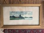 Originele aquarel – Hollandse molen, Ophalen