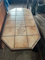 Zware salontafel met ingelegde stenen, 50 tot 100 cm, Gebruikt, Rechthoekig, Ophalen