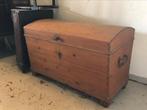 Antieke grenen kist groot / schatkist, Huis en Inrichting, Ophalen, Gebruikt, 50 tot 100 cm, 50 tot 75 cm