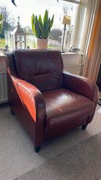 Leren fauteuil, Ophalen of Verzenden, Zo goed als nieuw, 50 tot 75 cm, Leer