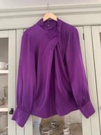 Blouse Paars satijn glanzend maat 40 zgan, Kleding | Dames, Ophalen of Verzenden, Zo goed als nieuw, Maat 38/40 (M), Paars