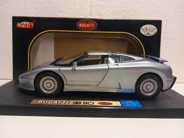 Bugatti EB 110 silver grey 1992 Anson metal 1:18 KRD, Hobby en Vrije tijd, Modelauto's | 1:18, Zo goed als nieuw, Auto, Anson