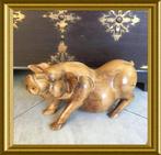 ⭐️Prachtig Aziatisch houtsnijwerk: houten beeld varken, Ophalen