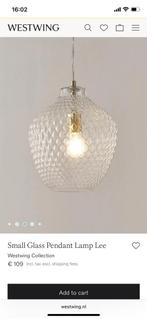 Westwing hanglamp glas/goud, Huis en Inrichting, Ophalen, Zo goed als nieuw, Glas