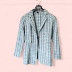 Plaid blazer with turndown collar, Kleding | Dames, Jasjes, Kostuums en Pakken, Blauw, Ophalen of Verzenden, Zo goed als nieuw