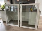 2 hardhouten kozijnen dubbelglas, Raamkozijn, Zo goed als nieuw, Inclusief glas, 75 tot 150 cm