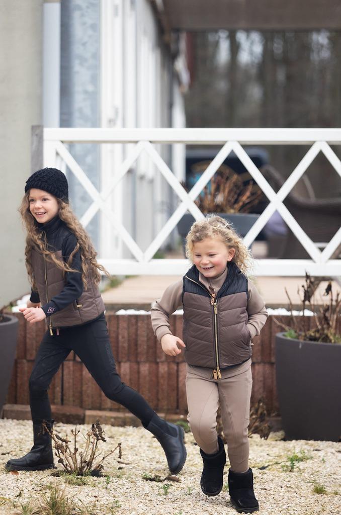 Mini Ros Bodywarmer - Zwart Taupe, Dieren en Toebehoren, Paardrijkleding, Nieuw, Kinderen, Bovenkleding, Overige soorten, Ophalen of Verzenden