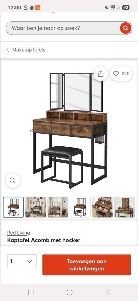 Nieuwe kaptafel, make up tafel, Huis en Inrichting, Slaapkamer | Nachtkastjes, Zo goed als nieuw, 70 cm of meer, Minder dan 45 cm