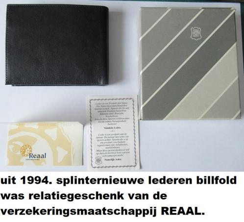 splinternieuwe softlederen z.g. BILLFOLD, Sieraden, Tassen en Uiterlijk, Portemonnees, Nieuw, Zwart, Leer, Ophalen of Verzenden