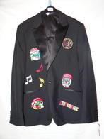 Leuk zwart OETELDONK/DEN BOSCH jas met emblemen (4a), Kleding | Heren, Ophalen, Carnaval, Maat 56/58 (XL), Zo goed als nieuw