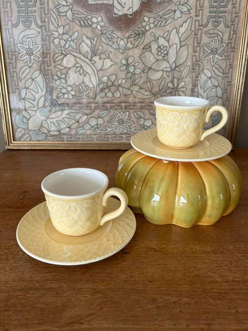 Villeroy&Boch Piemont Estivo kopjes met schotel, Antiek en Kunst, Antiek | Servies los, Verzenden