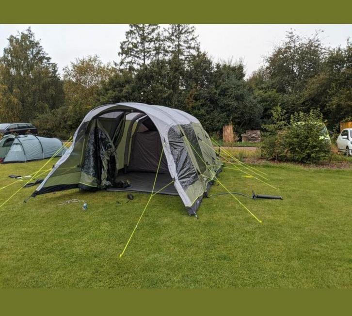 Outwell opblaasbare 5-persoons tent incl 2 pompen., Caravans en Kamperen, Tenten, tot en met 5, Nieuw, Ophalen