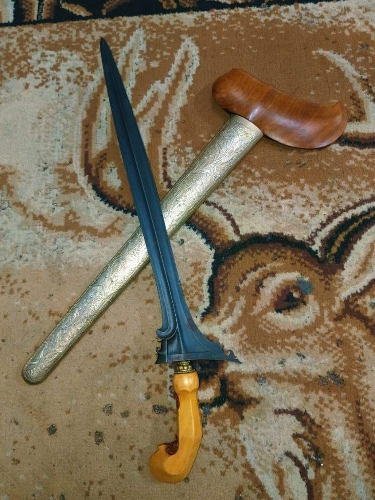 Antieke Keris Condong Campur Majapahit Pamor Keleng - SVD84, Antiek en Kunst, Verzenden