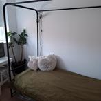 VT Wonen Zwart Metalen Hemelbed 1-persoons, Huis en Inrichting, Slaapkamer | Bedden, Ophalen, 90 cm, Eenpersoons, Zwart