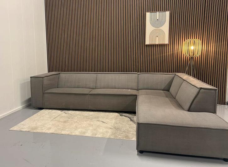 By Sidde - Hoekbank - Warm Grey - Grijs - Nette Staat, Huis en Inrichting, Banken | Bankstellen, Zo goed als nieuw, Vierpersoons of meer
