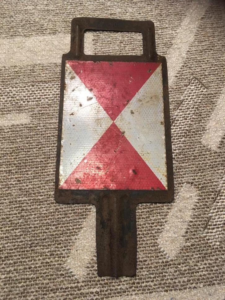 antiek trein Einde treinbord DB Deutsche Bahn metaal, Verzamelen, Spoorwegen en Tramwegen, Trein, Overige typen, Ophalen of Verzenden