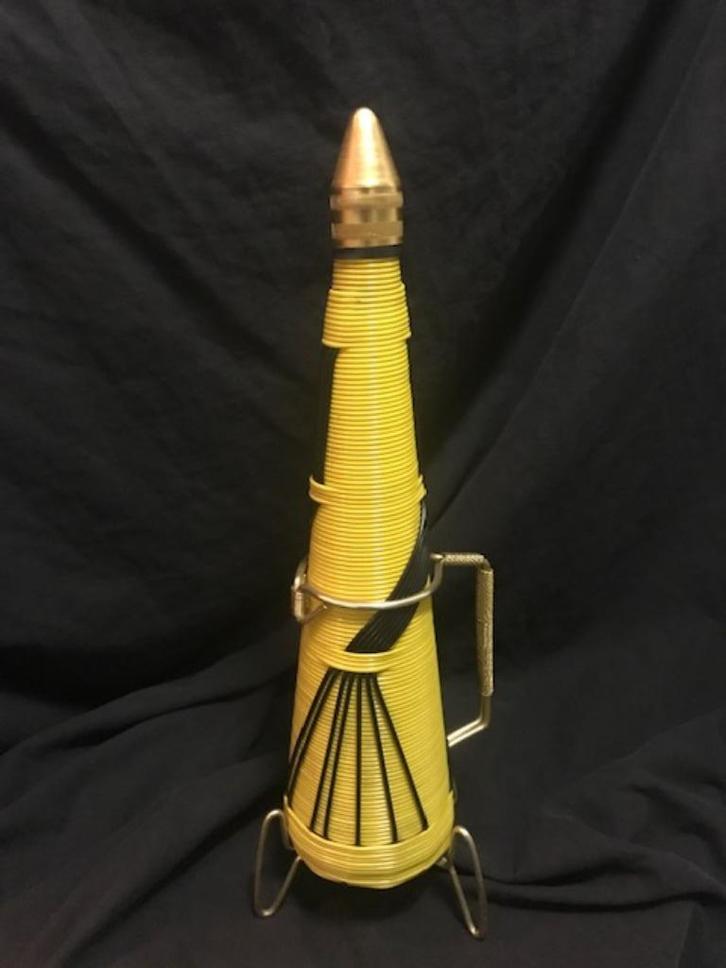 Frensch Scoubidou bottle Rocket Space Age 1960, Antiek en Kunst, Kunst | Designobjecten, Ophalen of Verzenden