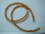 80 glas facet kralen 3mm. oranje bruin AB, Ophalen of Verzenden, Nieuw, Kraal