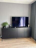 WOOOD Gravure Dressoir - Grenen - Zwart, Ophalen, Met deur(en), Zo goed als nieuw, 200 cm of meer