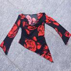 Apart shirt met waterval maat S koopje nu, Ophalen of Verzenden, Zo goed als nieuw, Maat 36 (S), Korte mouw