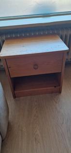 Houten Nachtkastje met Lade, Ophalen, Gebruikt, Minder dan 45 cm, Minder dan 55 cm