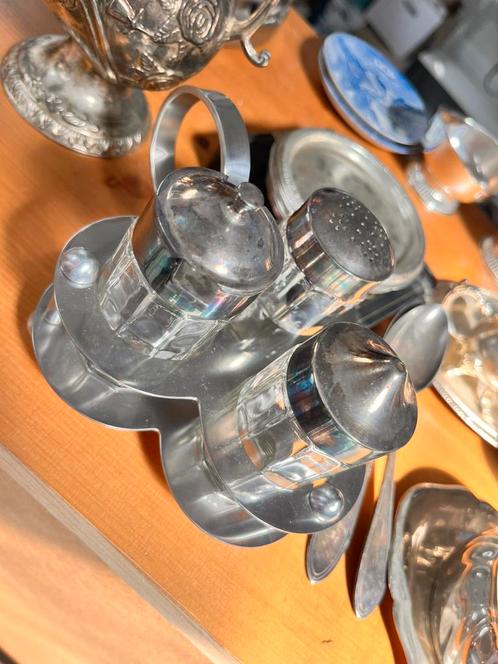 Peper, zout en mosterd stel sola, Antiek en Kunst, Antiek | Servies los, Ophalen of Verzenden