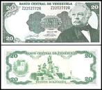 Venezuela 1990/1998, 4 bankbiljetten van 20 bolivares (UNC), Ophalen of Verzenden, Zuid-Amerika, Setje
