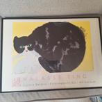 Walasse Ting, ingelijste poster van een poes, Antiek en Kunst, Ophalen of Verzenden
