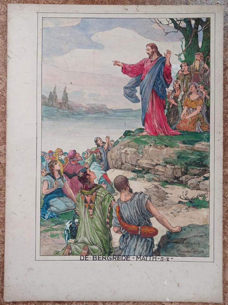 Ernst Albert Fischer-Coerlin (Cörlin) 4 originele werken, Antiek en Kunst, Kunst | Schilderijen | Klassiek, Ophalen of Verzenden