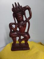 11757) mooi houten beeld Balinese  danseres  hoog 25cm, Ophalen of Verzenden