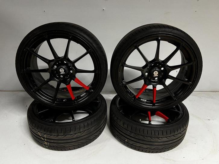 Ford Fiesta Sparco velgen met zomerbanden: 205/35ZR18, Auto-onderdelen, Banden en Velgen, Banden en Velgen, Zomerbanden, 18 inch