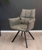 4x Eetkamerstoelen. Antraciet taupe., Huis en Inrichting, Gebruikt, Metaal, Ophalen of Verzenden, Vier
