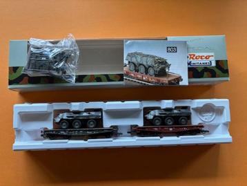 Roco	803	Rlmmp 700 tank-carrier cars  w/Fuchs TPZ	1/87	H0 beschikbaar voor biedingen