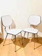 Set van Twee Vintage Brabantia Keukenstoelen, Twee, Wit, Ophalen of Verzenden, Zo goed als nieuw