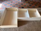 2 lades voor onder een 90 x 200 bed, Gebruikt, 90 cm, Eenpersoons, Wit