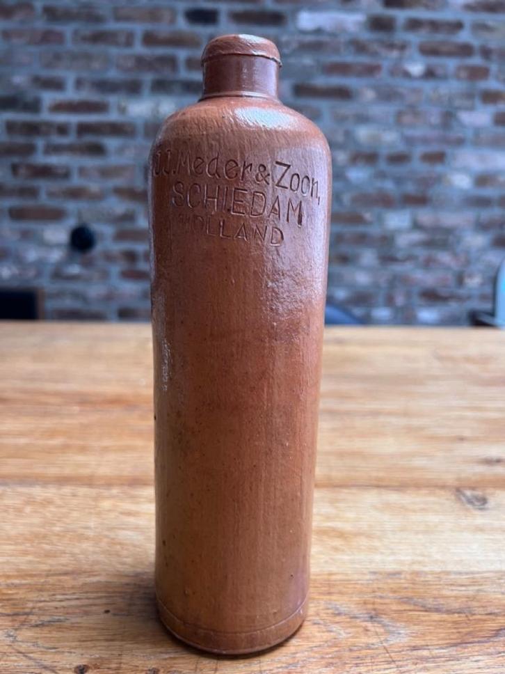antieke jenever kruik firma J. J. Meder & Zoon. Schiedam, Antiek en Kunst, Antiek | Keramiek en Aardewerk, Ophalen of Verzenden