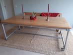 eetafel, Huis en Inrichting, Tafels | Eettafels, Ophalen, Gebruikt, Metaal, 200 cm of meer