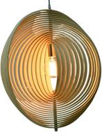 Prachige houten ring hanglamp doorsnee 60 cm, Ophalen, Zo goed als nieuw, Hout