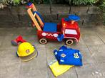 Brandweer loopauto + pak + helm, Kinderen en Baby's, Speelgoed | Buiten | Voertuigen en Loopfietsen, Ophalen, Gebruikt