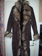 Lange Lammy Coat d.bruin  en vacht (M)38 Missy, Kleding | Dames, Maat 38/40 (M), Bruin, Nieuw, Missy