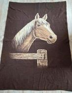 Mooie zachte deken met afbeelding paard, Huis en Inrichting, Woonaccessoires | Plaids en Woondekens, Gebruikt, Ophalen of Verzenden