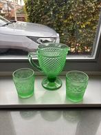 Vista Alegre Bicos Groen Glas Set (vintage Portugees), Ophalen of Verzenden