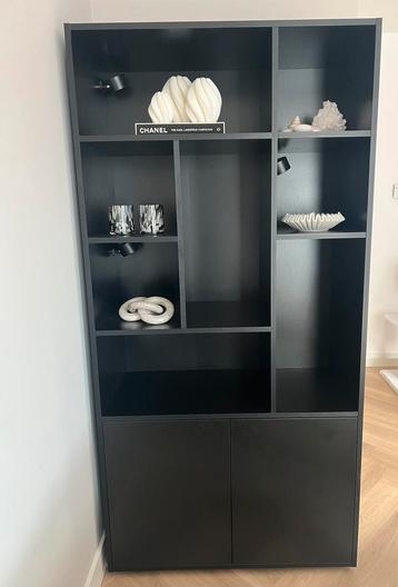 Vrijwel nieuw Goossens buffetkast vakkenkast zwart hout beschikbaar voor biedingen