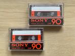 Set van 2x Sony CHF cassettebandjes, 2 t/m 25 bandjes, Ophalen of Verzenden, Zo goed als nieuw, Onbespeeld