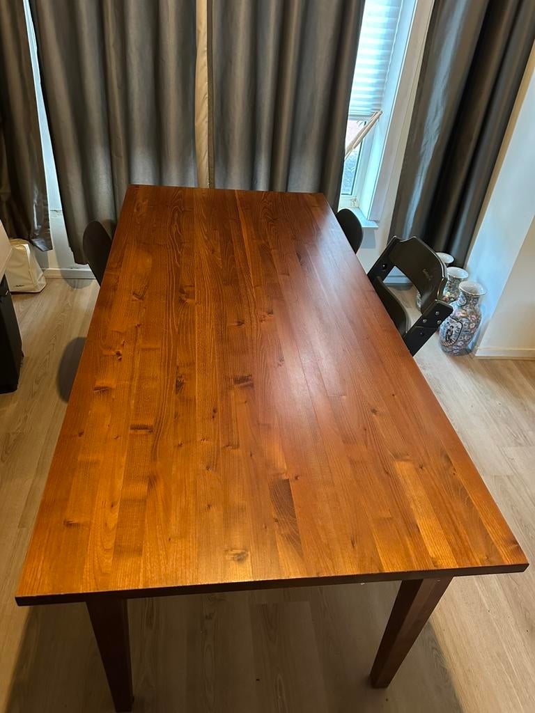 Tafel kersen massief, Huis en Inrichting, Tafels | Eettafels, Zo goed als nieuw, 150 tot 200 cm, Kersenhout, Rechthoekig
