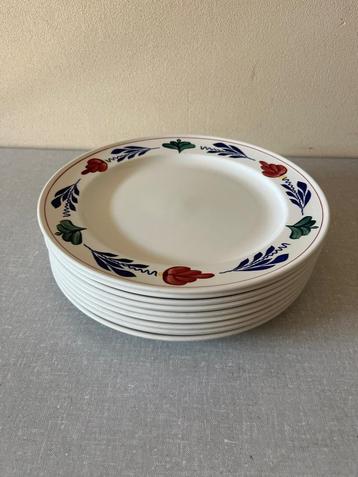 6 Z.G.A.N. platte borden BOERENBONT Ø 24,5 CM beschikbaar voor biedingen