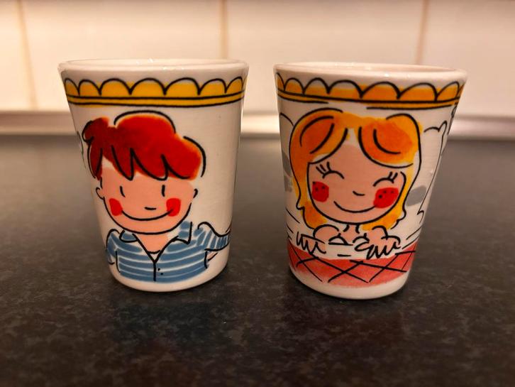 Blond Amsterdam Eierdopjes - Even Bijkletsen, Huis en Inrichting, Keuken | Servies, Zo goed als nieuw, Overige typen, Blond Amsterdam