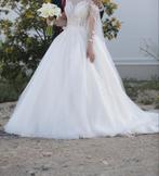 Trouwjurk - Een keer gedragen!, Ophalen, Gedragen, Wit, Trouwjurk